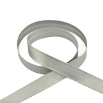 Lederoptik Einfassband/Schrägband 20mm silber