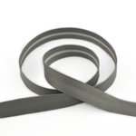 Lederoptik Einfassband/Schrägband 20mm grau