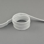 Flache Kordel - Hoodieband 15mm weiß