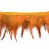 Federborte / Federband 15cm multicolor orange