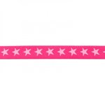 Veloursgummi Star pink-rosa 20mm