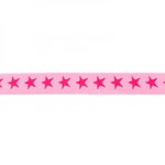 Veloursgummi Star rosa-pink 20mm