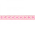 Veloursgummi Star babyrosa-rosa 20mm