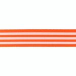 Veloursgummi Streifen neon orange 40 mm