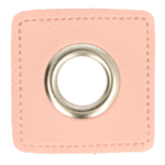 Ösenpatches  Quadrat 8mm rosa silber