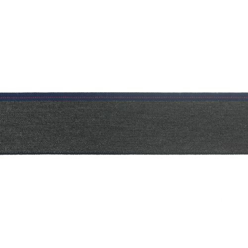 Breites Jeansoptik-Gummi 40mm anthrazit/blau