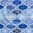 Baumwolljersey Oval Tiles Blau