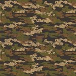 French Terry / Sommer-Sweat Camouflage Braun-Grün