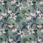 French Terry / Sommer-Sweat Lily & Horses Mint
