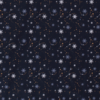 Baumwollstoff Popeline Snowflakes with Copper Dots Dunkelblau