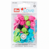 Prym Love Color Snaps Blumen 13,6mm türkis/grün/pink