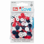 Prym Love Color Snaps Sterne 12,4mm rot/weiß/marine