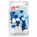Prym Love Color Snaps 12,4mm blau/weiß/hellblau