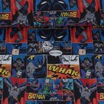 Baumwollstoff Popeline Batman Comic Stripe