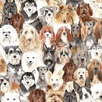 Canvas Allover Dogs