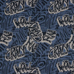 Soft Sweat Graffiti jeansblau