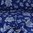 Viskose-Leinenstoff Paisley Flowers blau