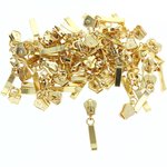Schieber Reißverschluss Meterware metallisiert gold Profil 5mm