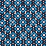 Viskose-Satin Blue Squares