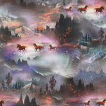 French Terry / Sommer-Sweat Mystical Horses